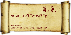 Mihai Hóvirág névjegykártya